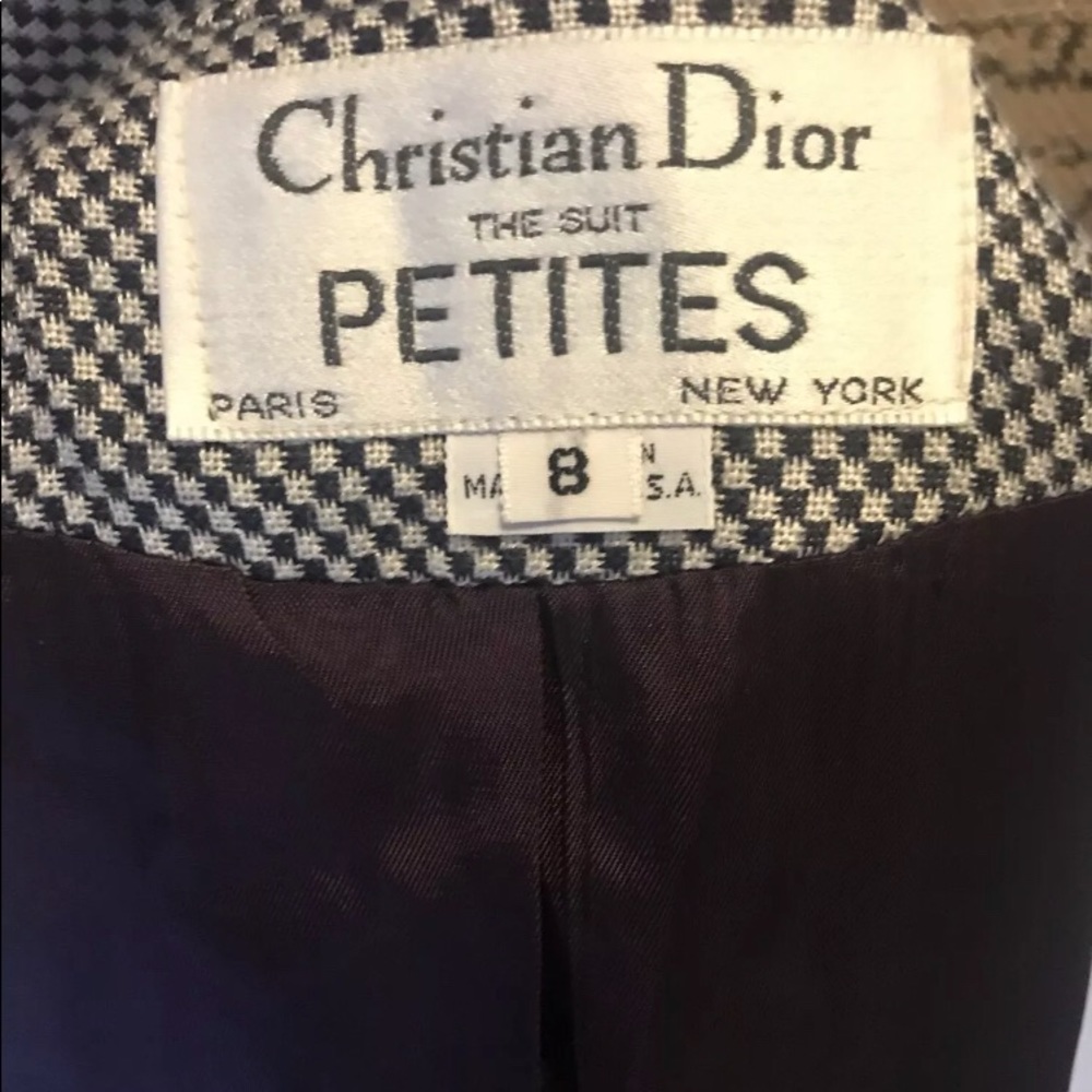 Christian Dior 1980s Vintage Suit Jacket 8 Petite - Picture 3 of 6